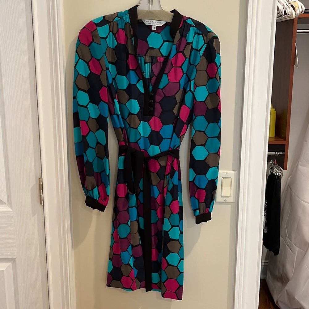 Must Go Trina Turk Silk Dress with Belt